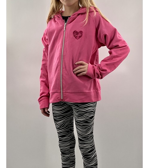 Sweat zippé a capuche rose, IDEXE